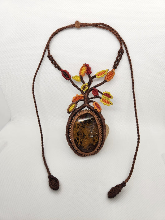Fall Tree Necklace (Agate) image 0
