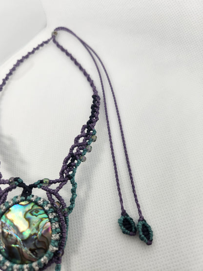 Abalone Shell / Clear Quartz Necklace
