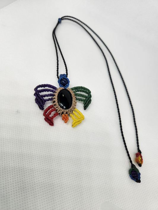 Black Agate Turtle Necklace